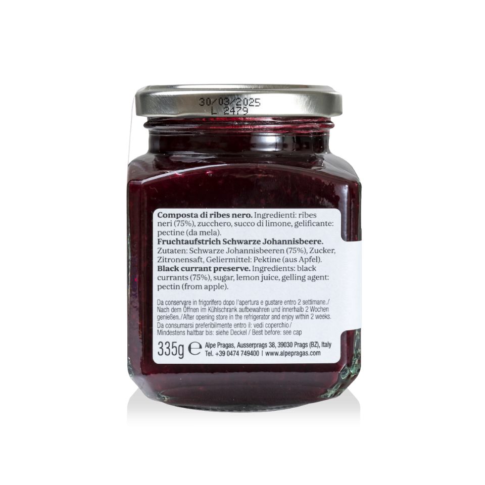 Ribisla nera - Fruchtaufstrich Schwarze Johannisbeere 335g