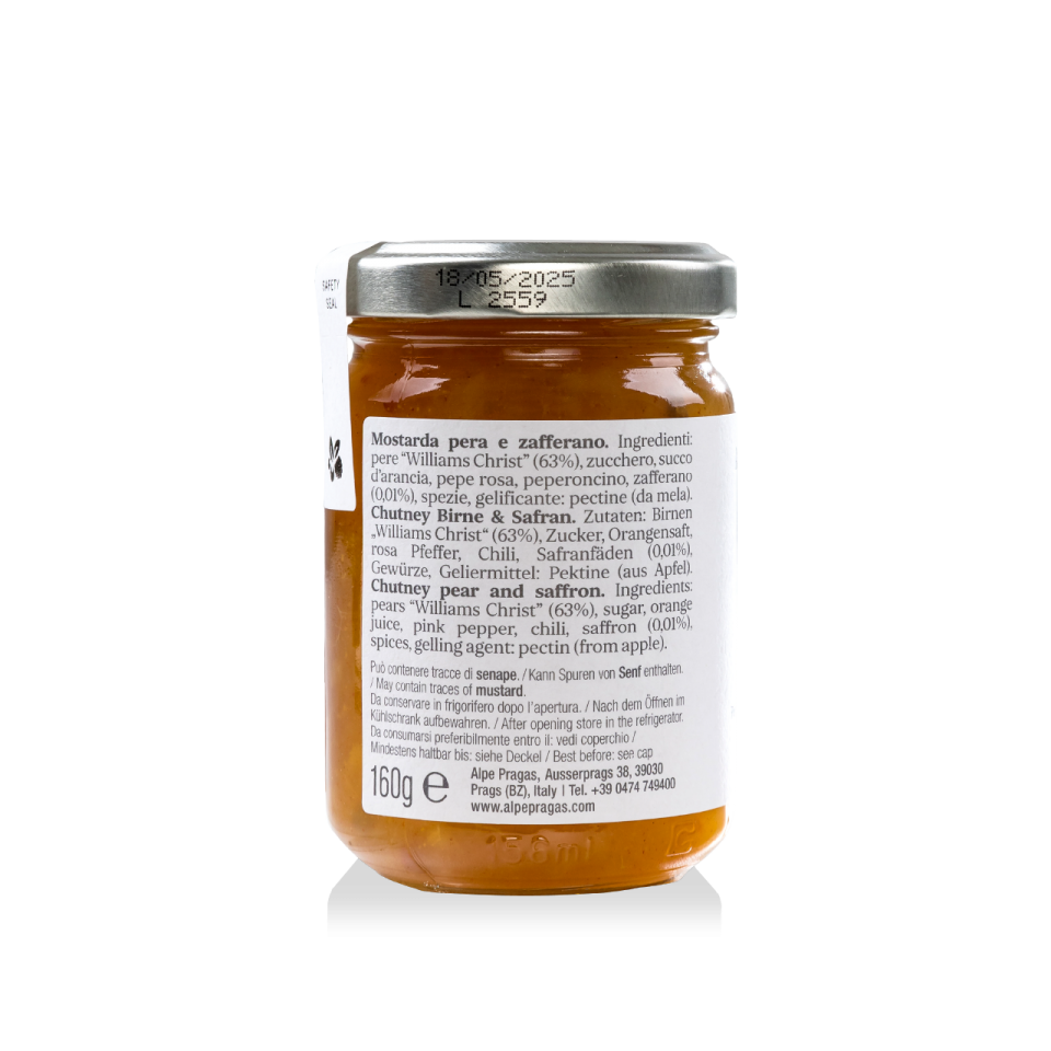 Mostarda pere & zafferano 160g