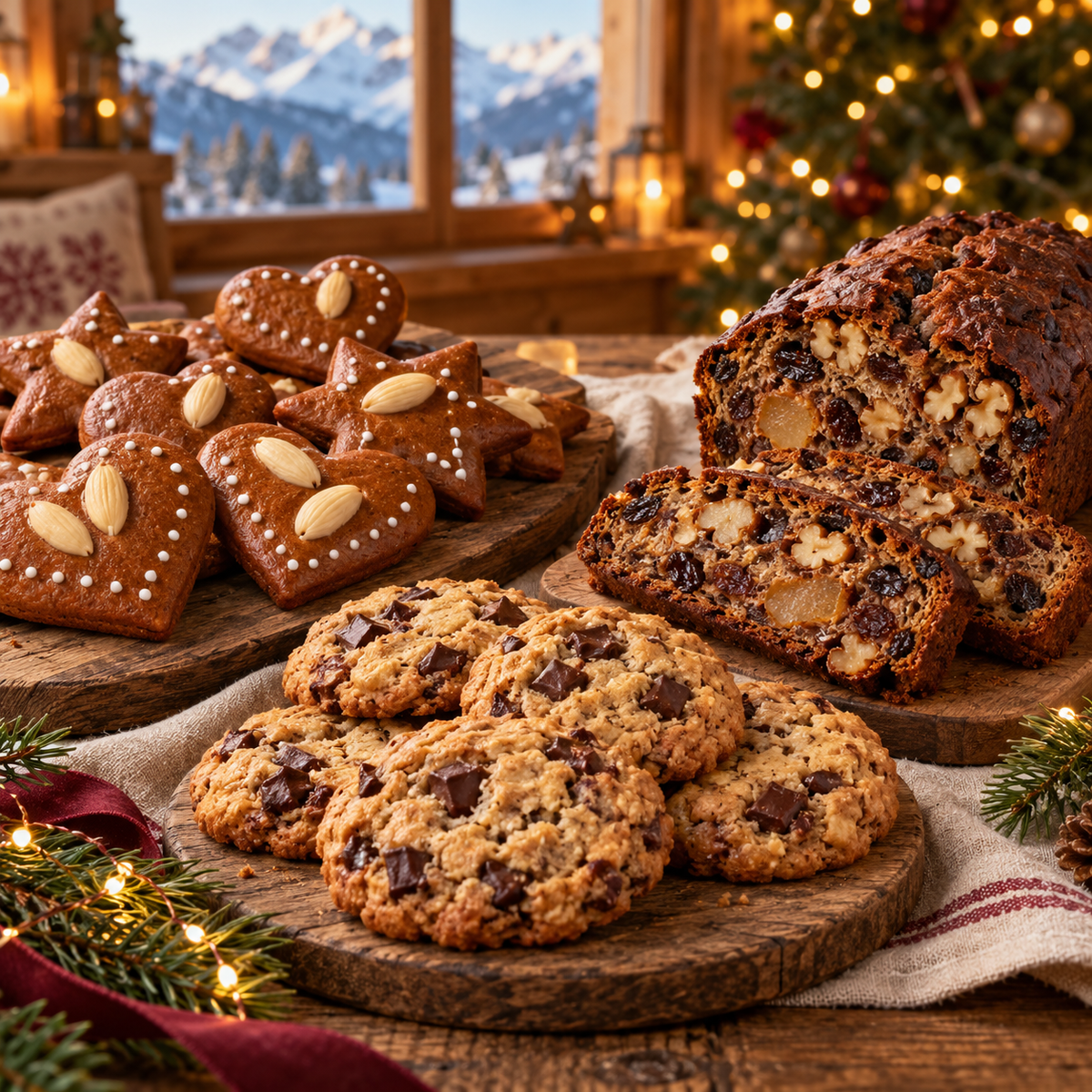 Weihnachts-Backset „Weihnachtsbackstube“ – Lebkuchen, Dinkel-Cookies & Früchtebrot Backmischungen