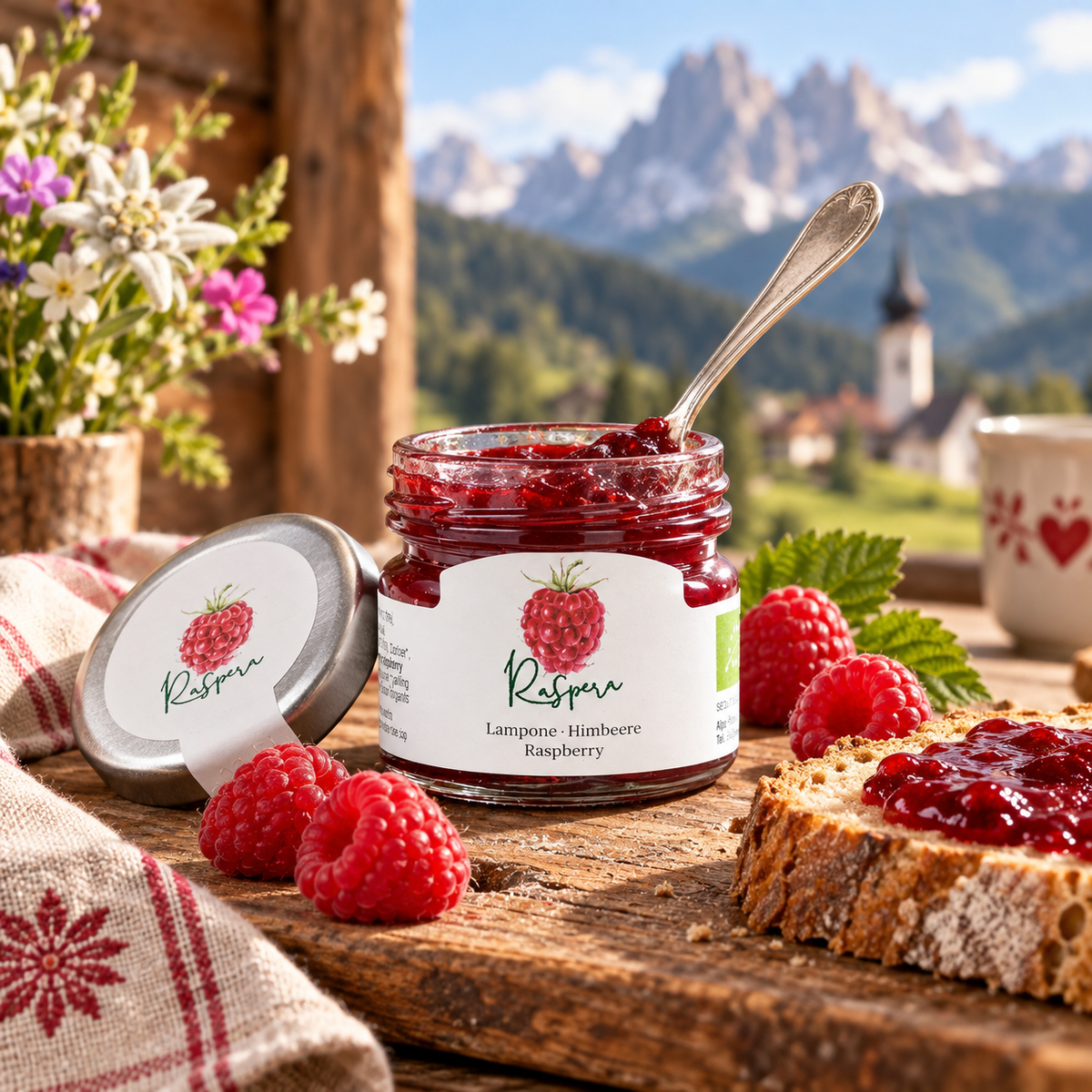 Alpe Pragas Bio Fruchtaufstrich Himbeere 30 g