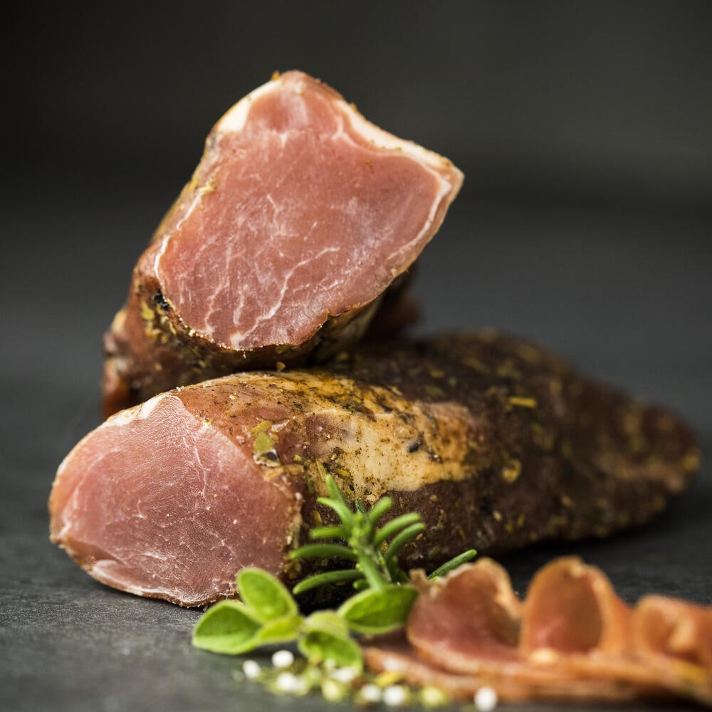Feinkost Geschenkbox "Das Beste aus Südtirol" - Speck, Salami, Käse & Vinschgauer