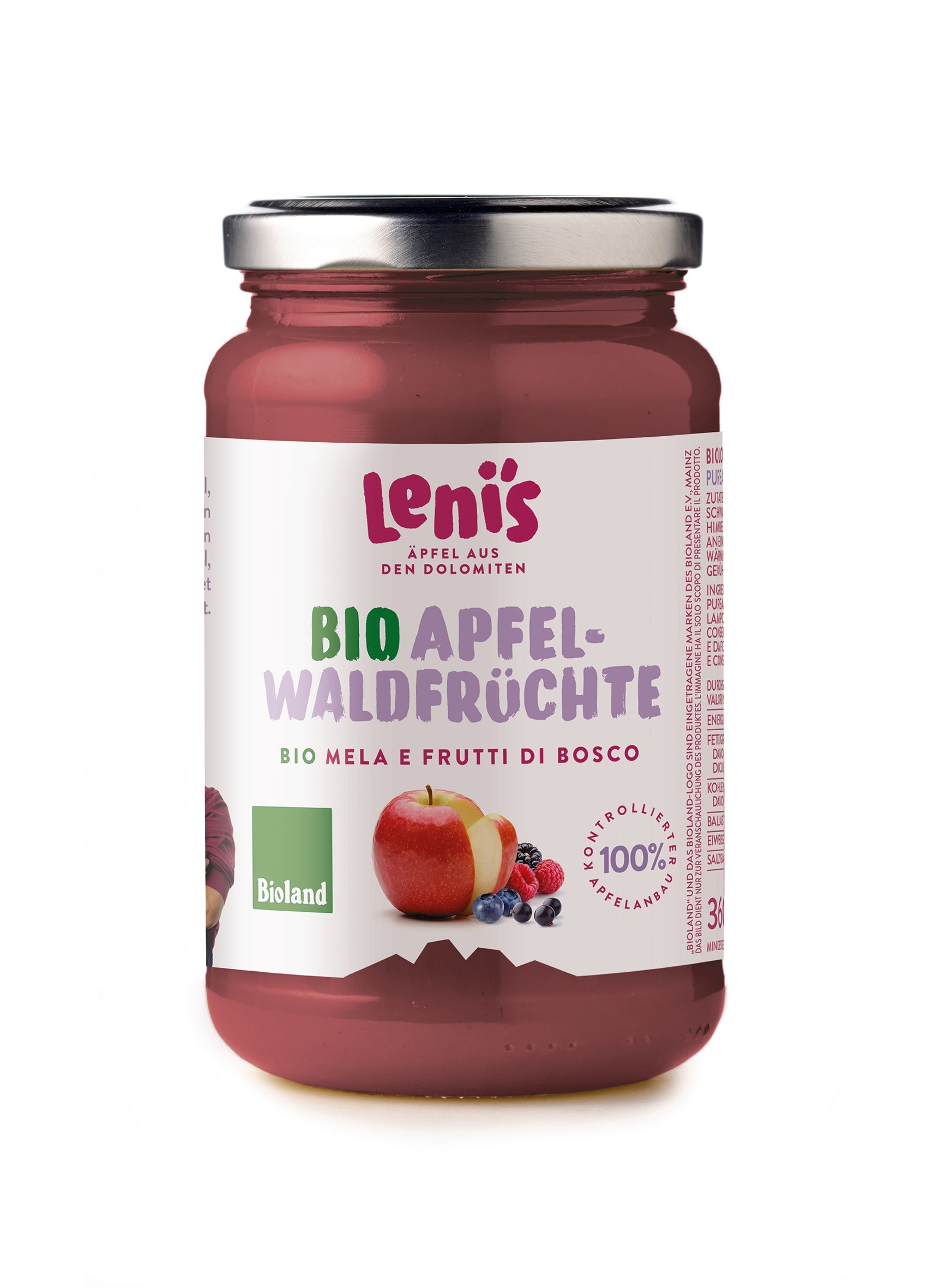 Apfel- Waldfrüchtemus Lenis BIO 360g