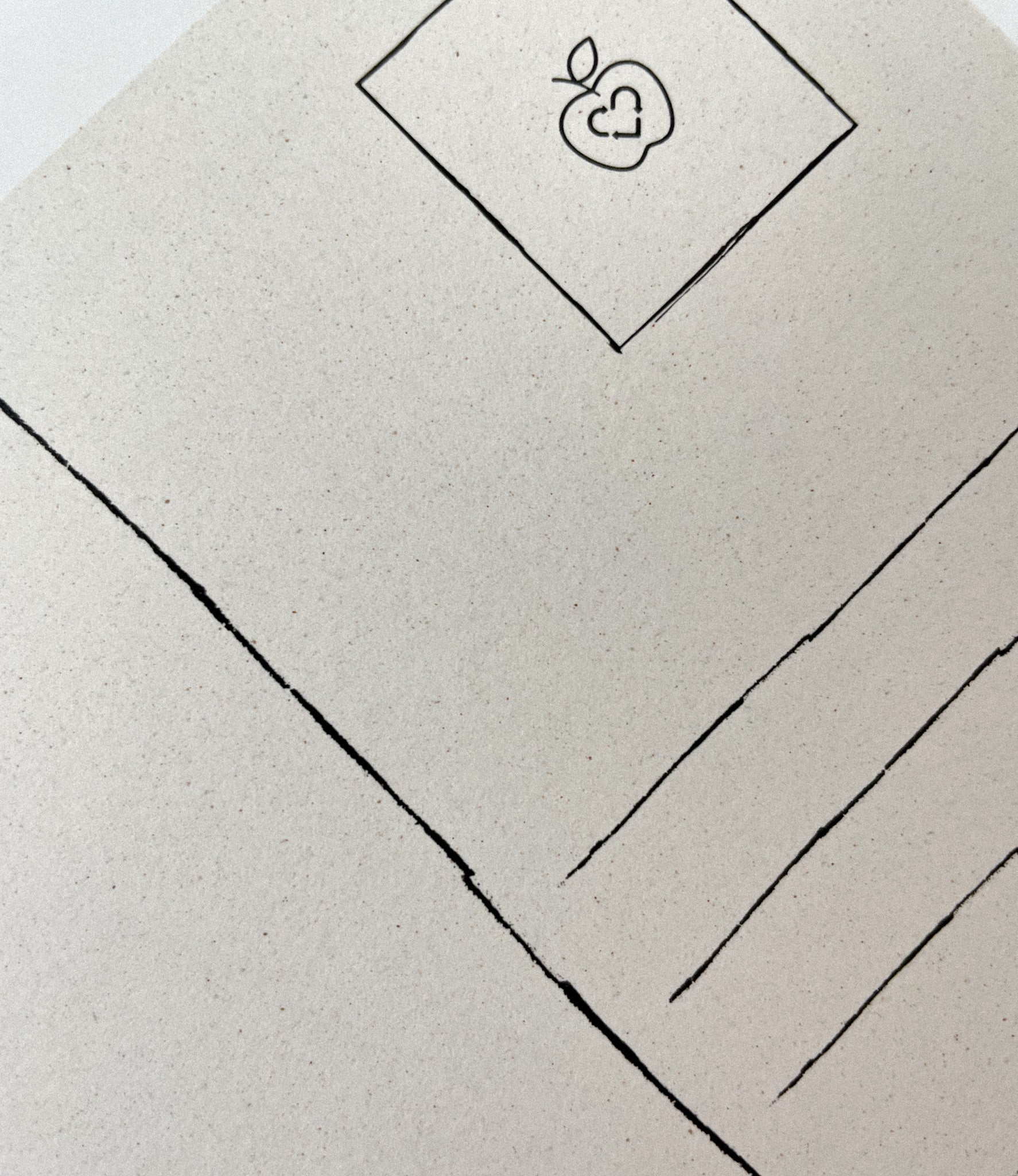 Drei Zinnen Apfelpapier-Grußkarte