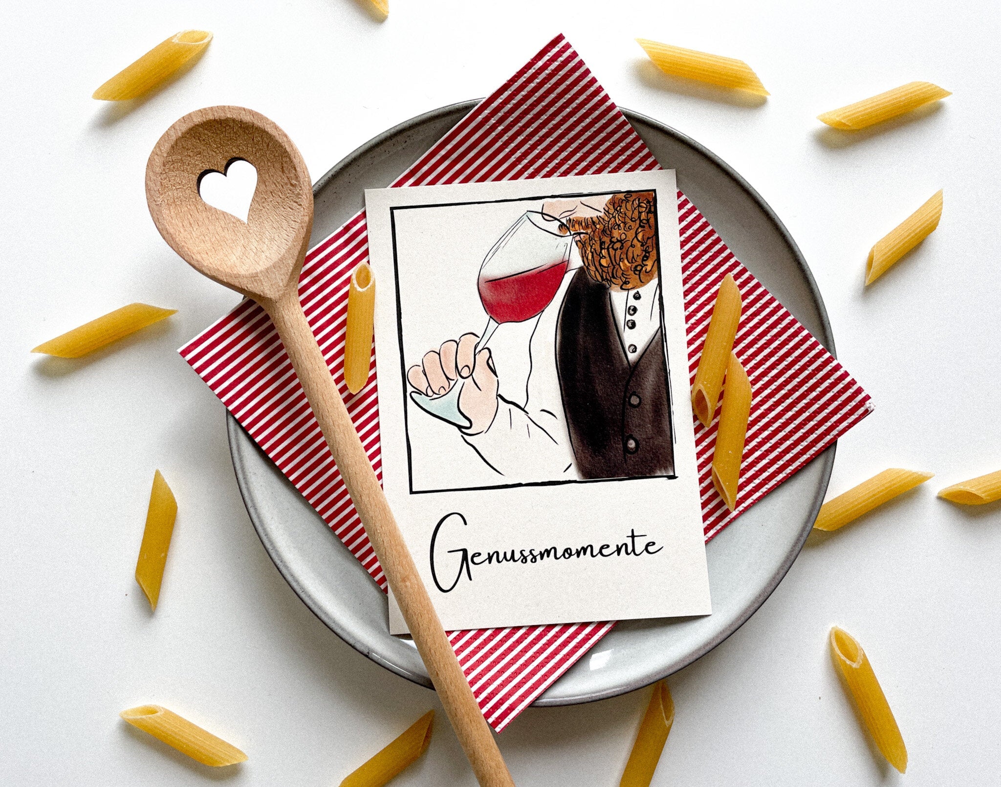 Genussmomente Apfelpapier-Grußkarte