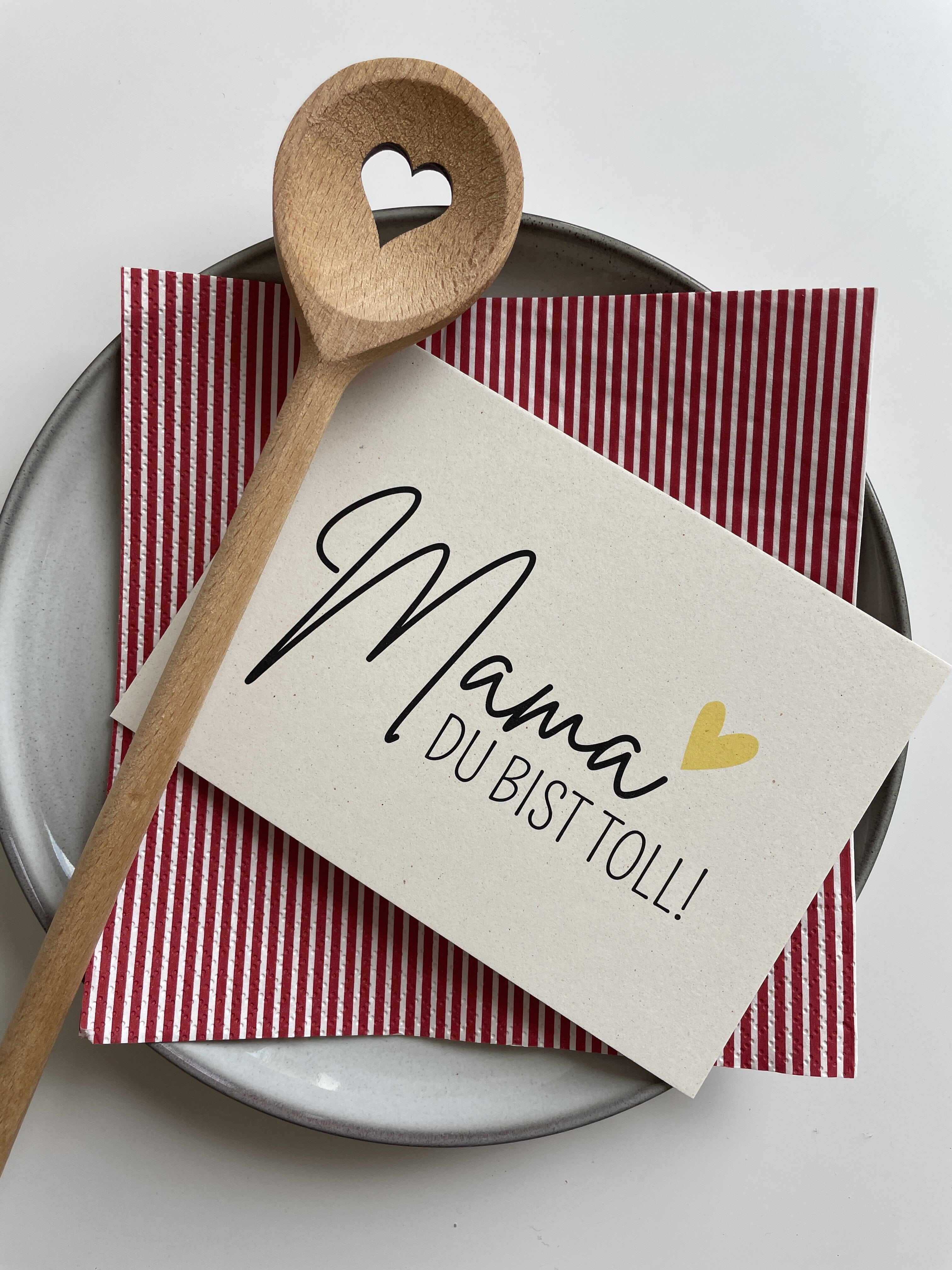 Mama Apfelpapier-Grußkarte