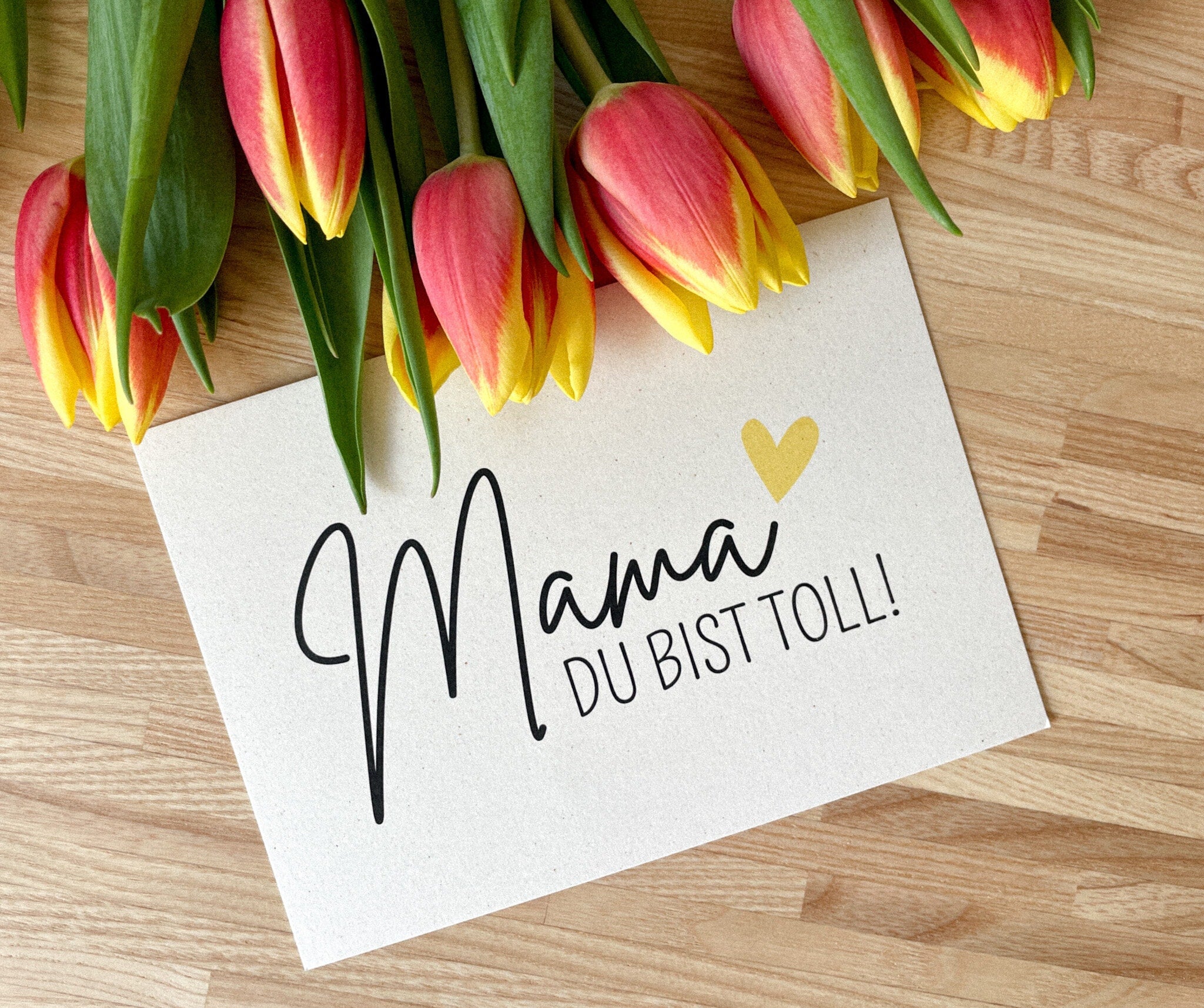 Mama Apfelpapier-Grußkarte