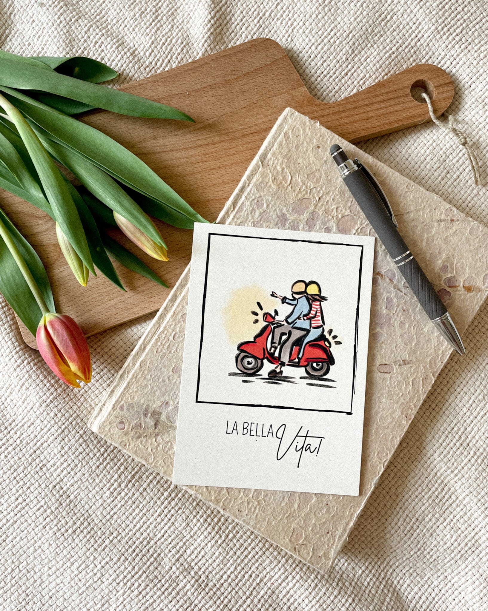 La Bella Vita Apfelpapier-Grußkarte