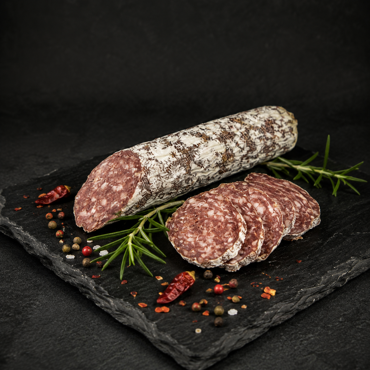 AlpenFein Scharfe Salami - Salami Pikant mit Chili ca. 230g