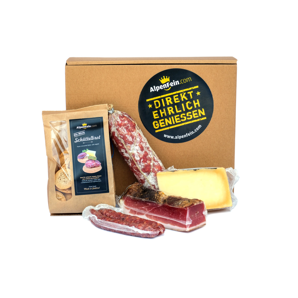 Feinkost Geschenkbox „Feines Südtirol“ – Speck, Käse, Salami & mehr