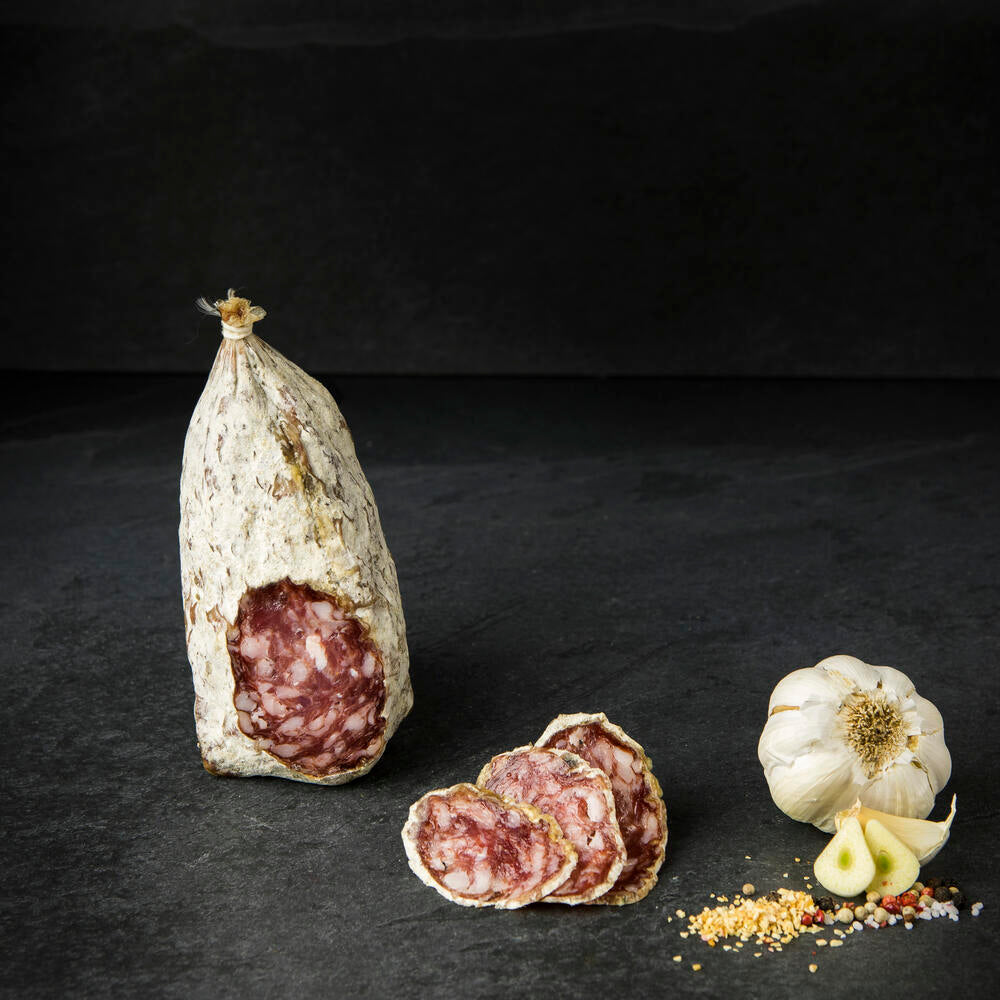 Knoblauchsalami in Kugelform – ca. 450 g | Würzige italienische Salami mit Charakter