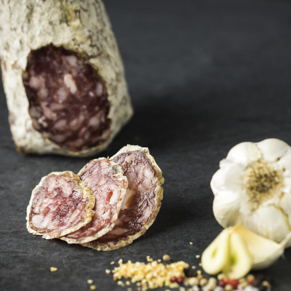 Knoblauchsalami in Kugelform – ca. 450 g | Würzige italienische Salami mit Charakter