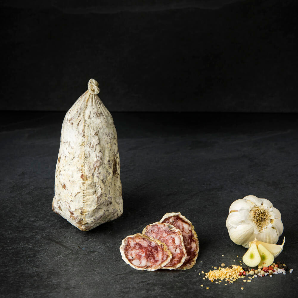 Knoblauchsalami in Kugelform – ca. 450 g | Würzige italienische Salami mit Charakter