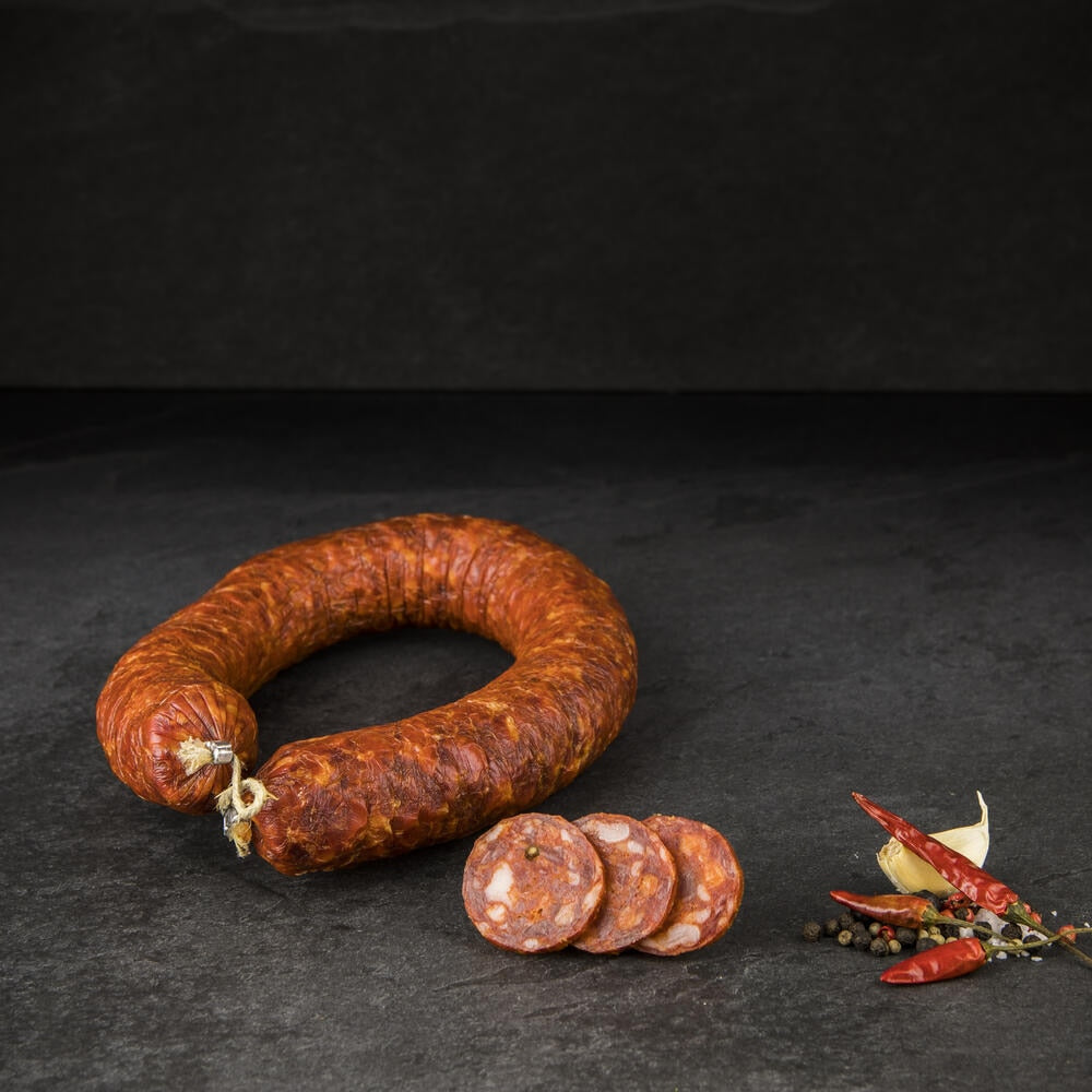 Scharfe Napoli-Salami (Salsiccia Napoli piccante, gebogen) – ca. 500 g