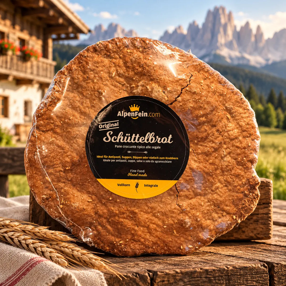 Südtiroler Vollkorn-Schüttelbrot – groß – 3 Stück (330 g) | Handgeschüttelt von Niki Back