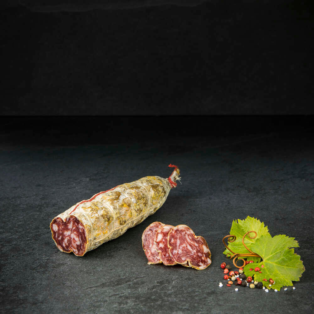Italienische Weinsalami mit Barolo – ca. 300 g | Feinkost-Salami aus dem Piemont