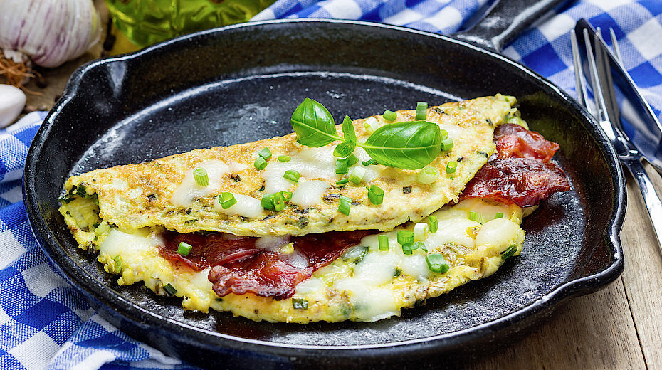 omlette con speck