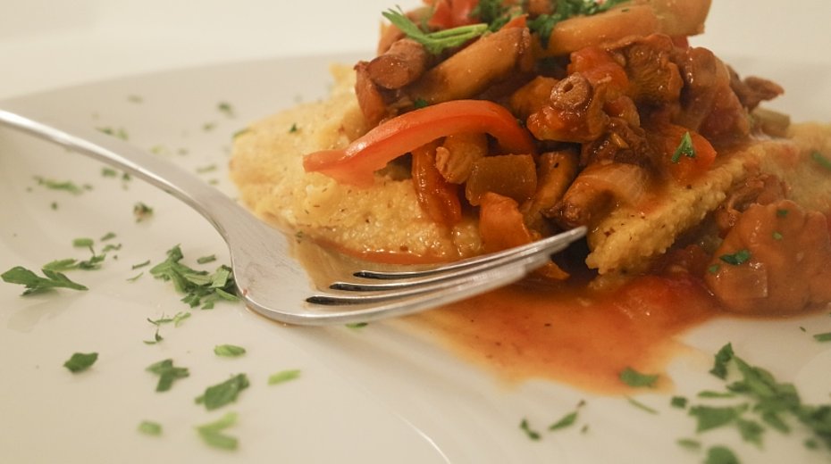 Polenta mit Pfifferlingen