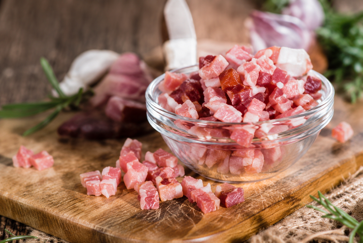 Schinkenspeck Würfel ohne Pöckelsalz "AlpenFein Gold" 100g