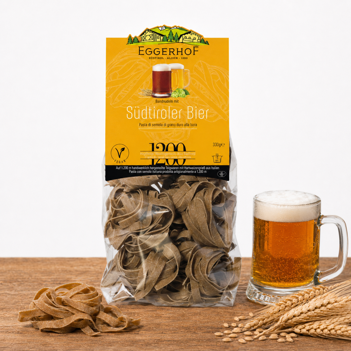 Bandnudeln mit Südtiroler Bier