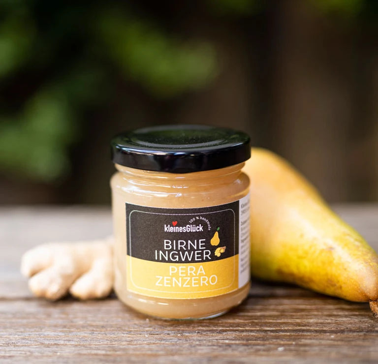 Birne & Ingwer – Marmelade / Fruchtaufstrich von Kleines Glück (210g)