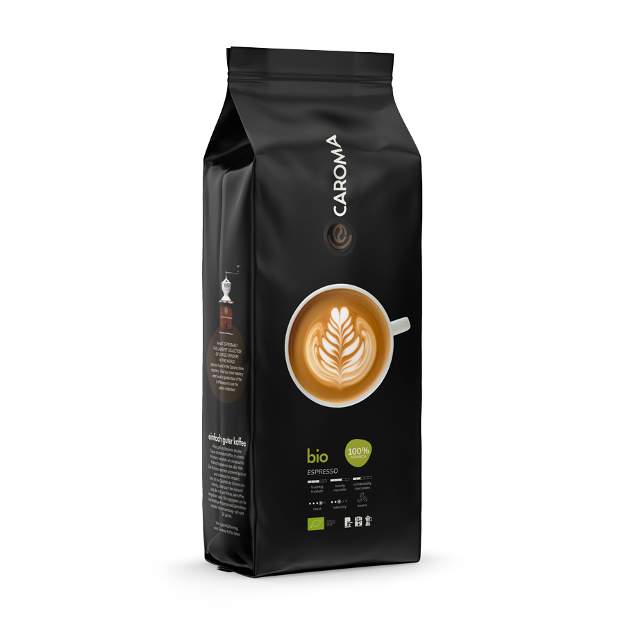 Caroma Bio Espresso – 100 % Arabica, ganze Bohnen, 1 kg
