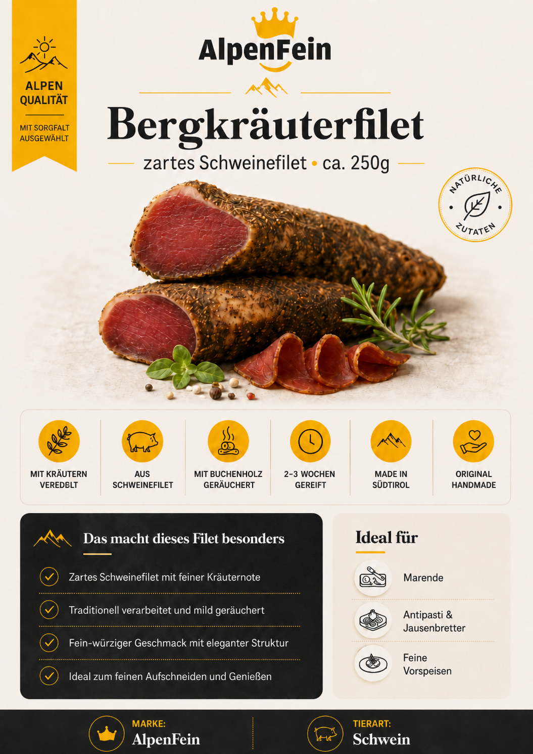 AlpenFein Bergkräuterfilet ca. 250g