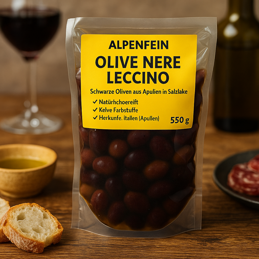 Olive Nere Leccino - Olive nere pugliesi in salamoia