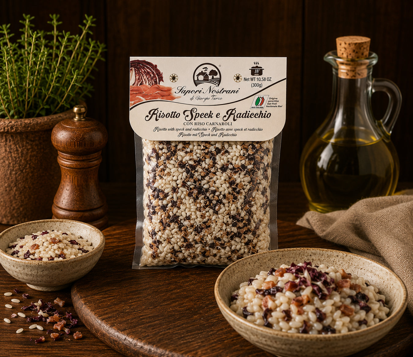 Risotto mit Speck und Radicchio 300g vakuumverpackt