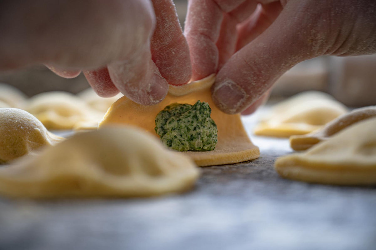 Kartoffelschlutzer mit Topfen - Spinatfülle