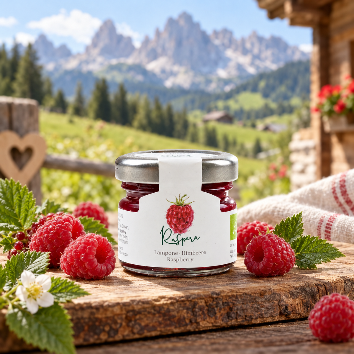 Alpe Pragas Bio Fruchtaufstrich Himbeere 30 g