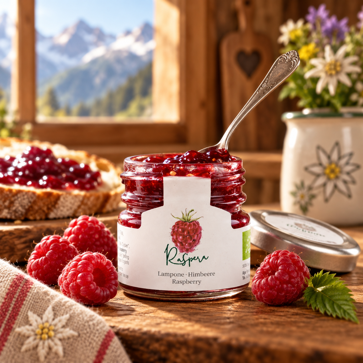 Alpe Pragas Bio Fruchtaufstrich Himbeere 30 g