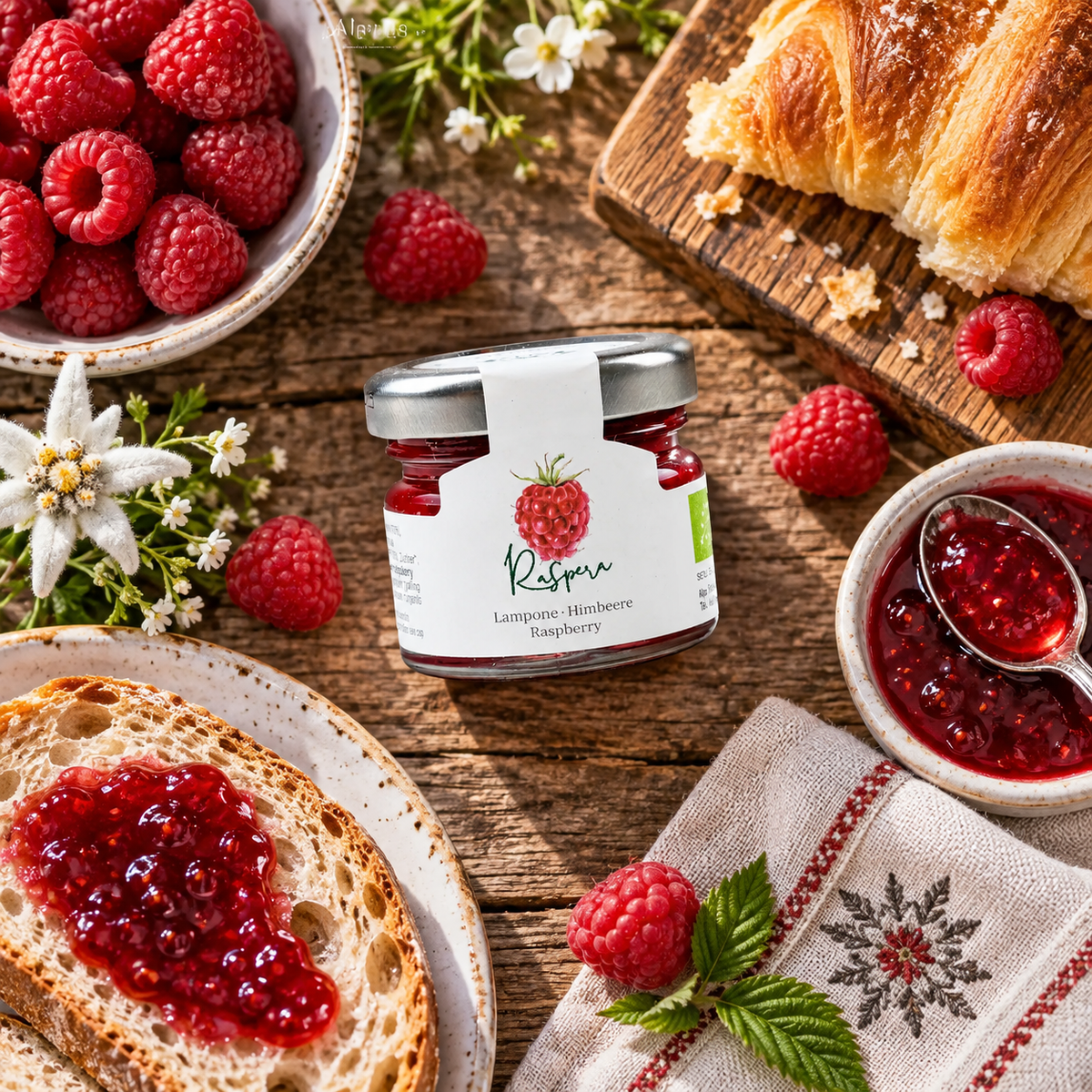 Alpe Pragas Bio Fruchtaufstrich Himbeere 30 g