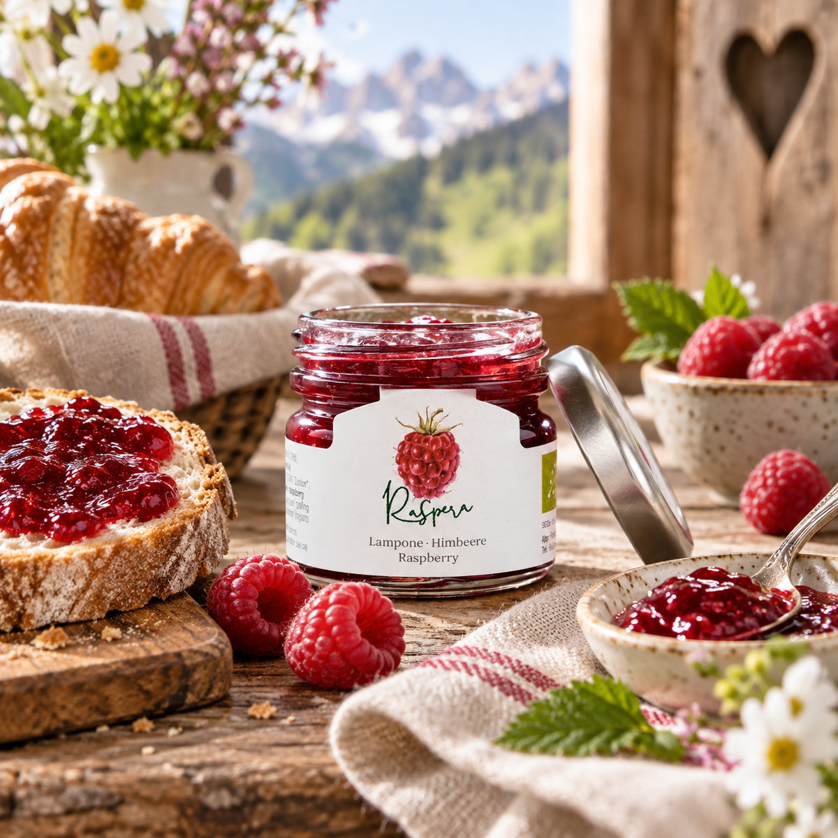 Alpe Pragas Bio Fruchtaufstrich Himbeere 30 g