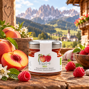 Alpe Pragas Bio Fruchtaufstrich Pfirsich & Himbeere 30 g