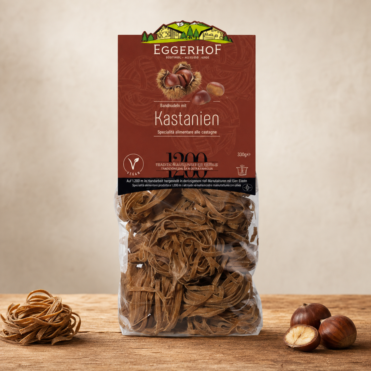 Kastanien Bandnudeln