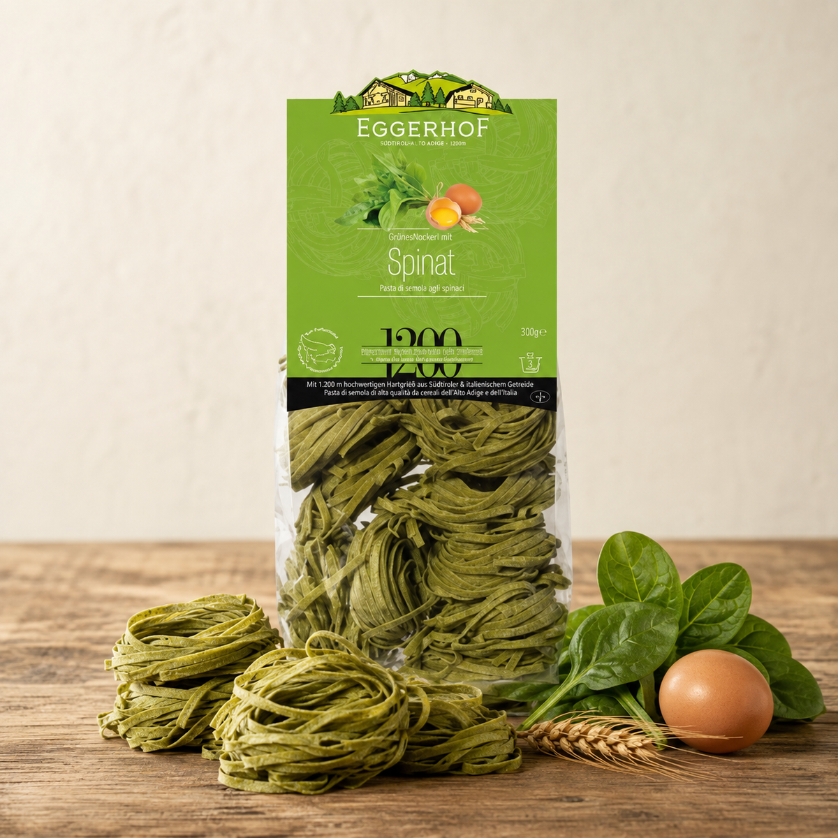 Pasta all'uovo agli spinaci