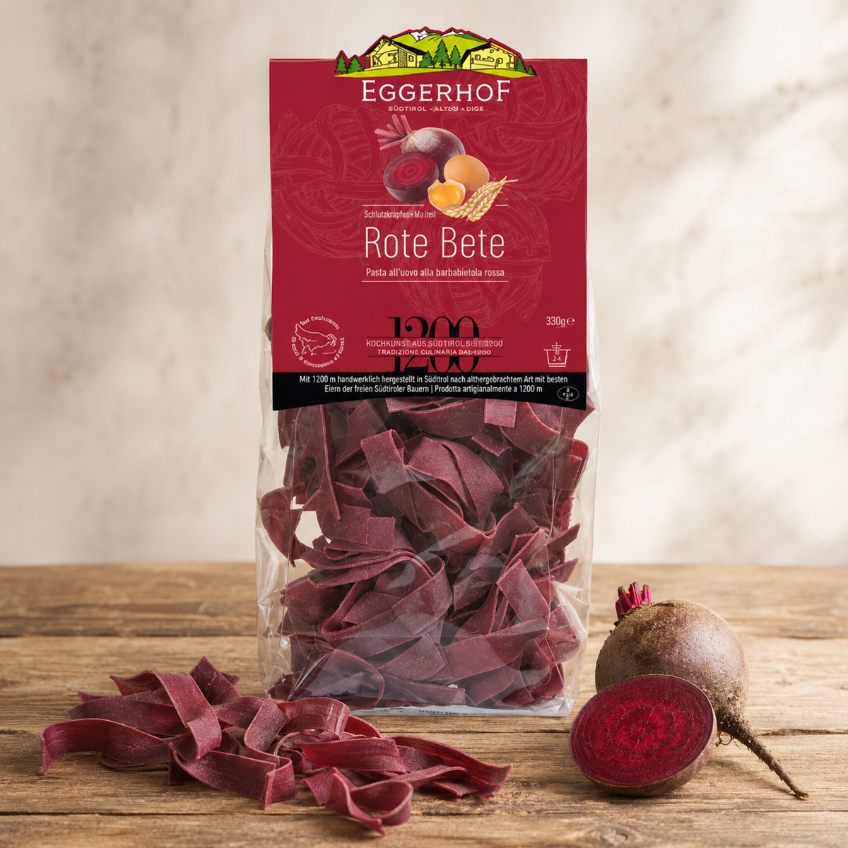Eierbandnudeln mit Rote Bete
