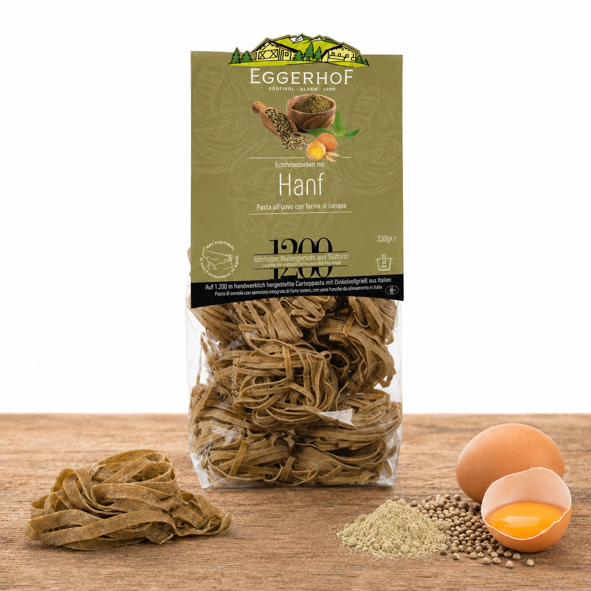 Pasta all'uovo con farina di canapa