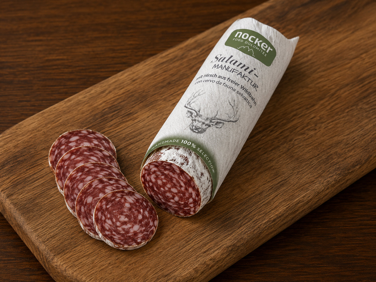 Hirsch Salami 170g – Handmade Dolomites