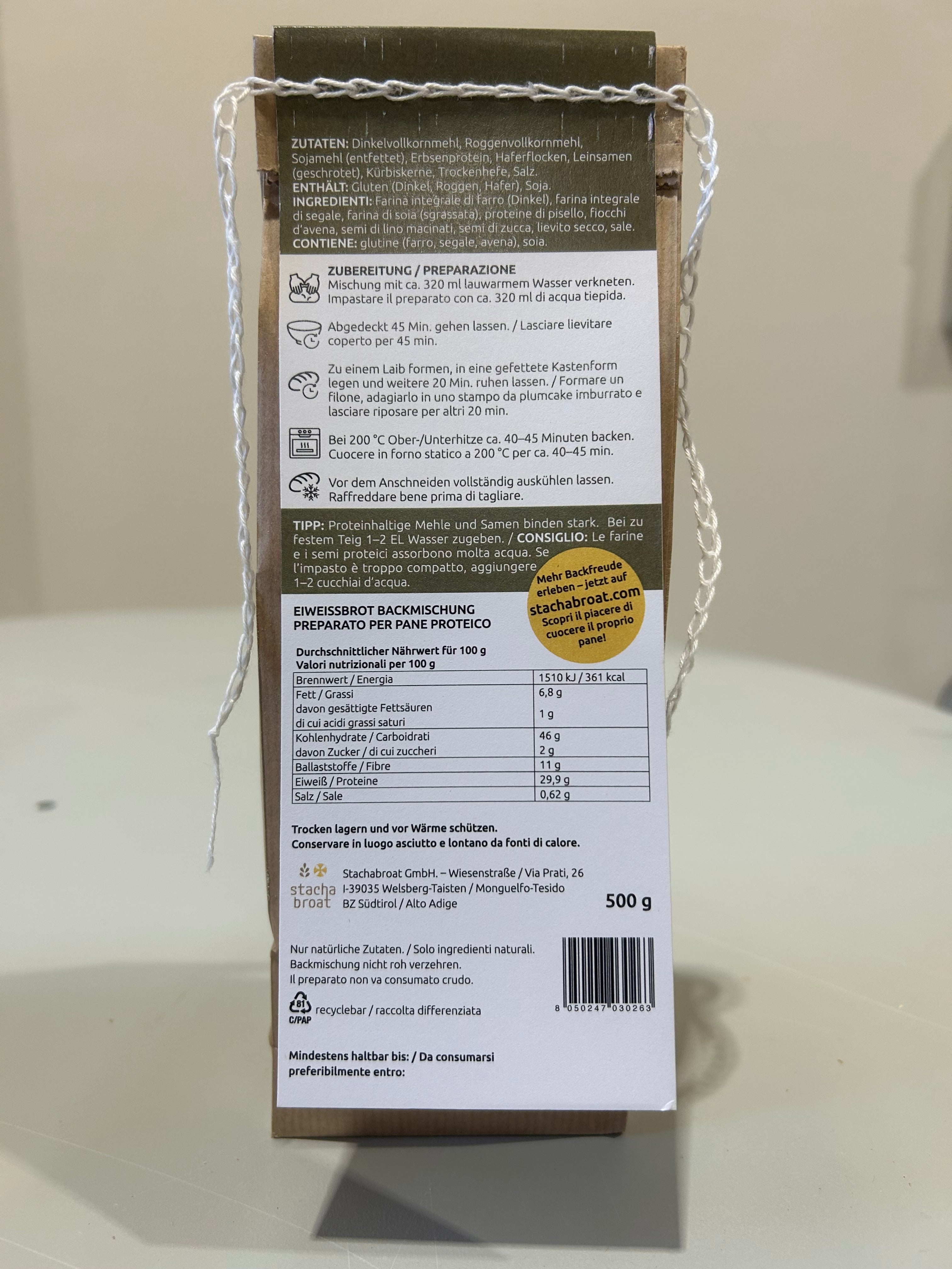 High Protein Brot‑Backmischung 500 g – proteinreich & kernig