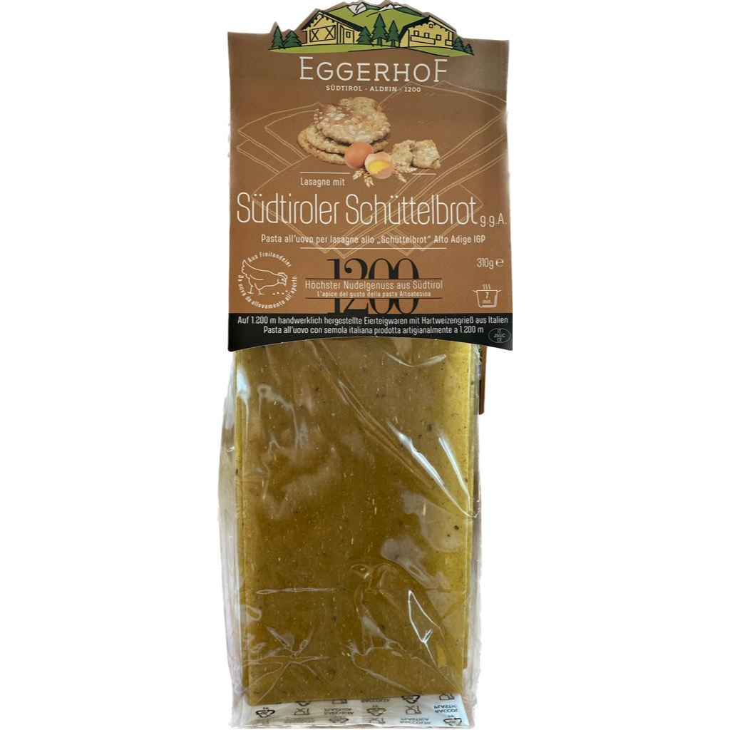 Lasagneblätter mit Südtiroler Schüttelbrot g.g.A. aus Südtiroler Eierteig