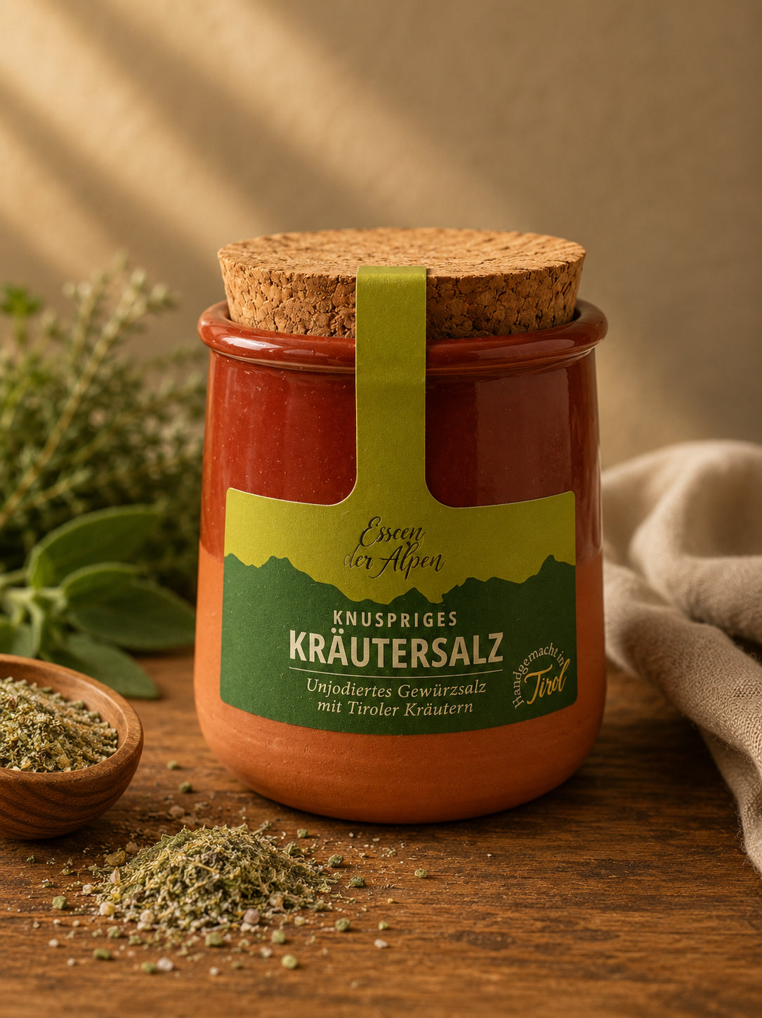 Knuspriges Tiroler Kräutersalz 80g – Essenz der Alpen