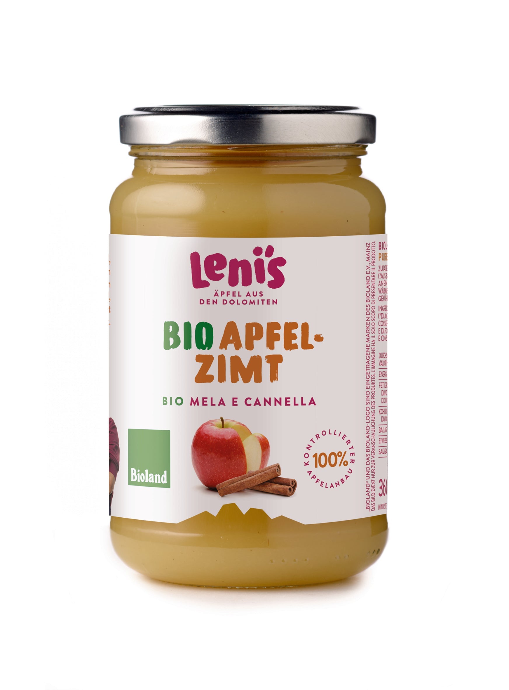 Purea di mela e cannella bio Lenis 360g