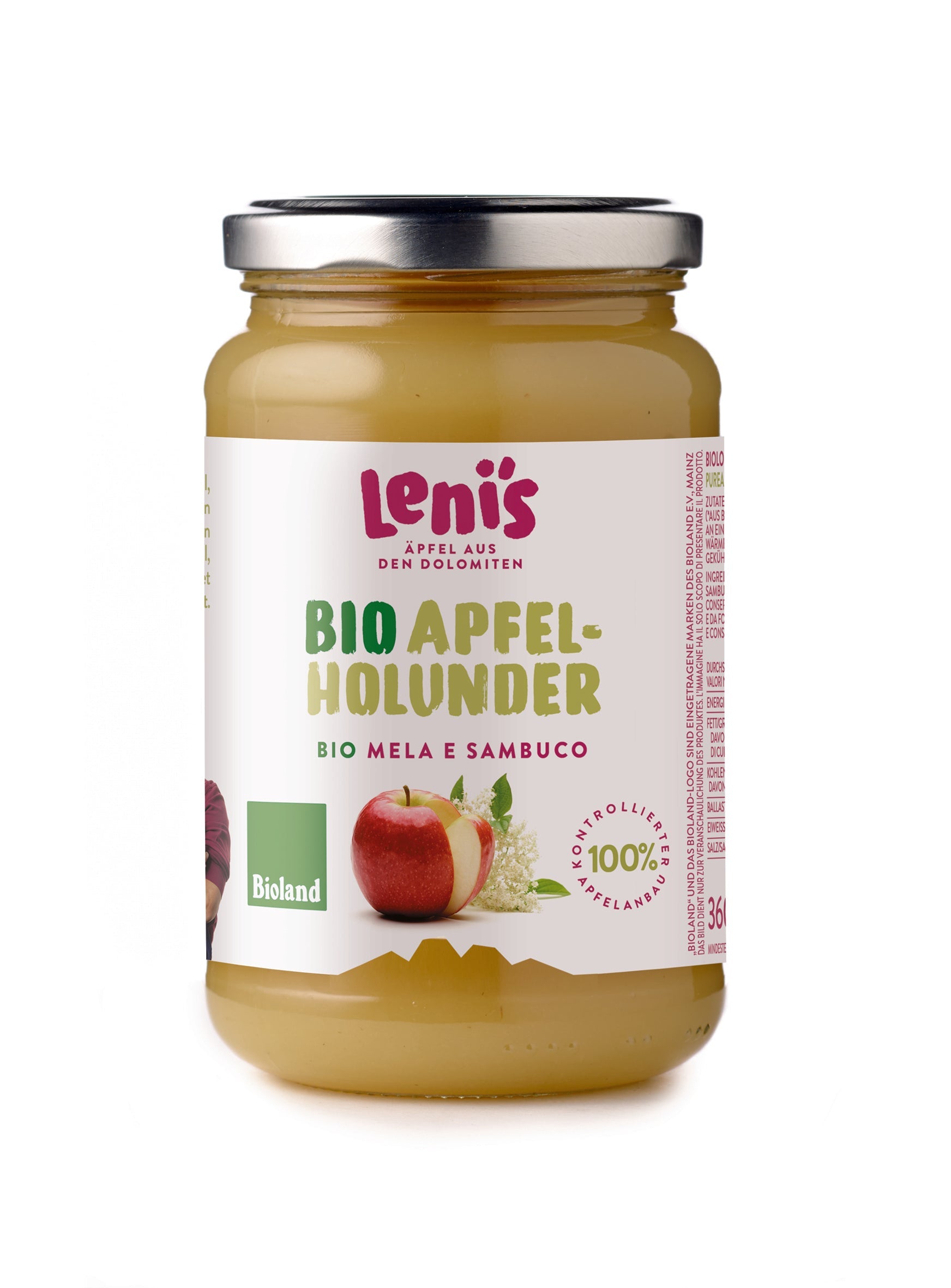 Apfel- Holunderblütenmus Lenis BIO 360g