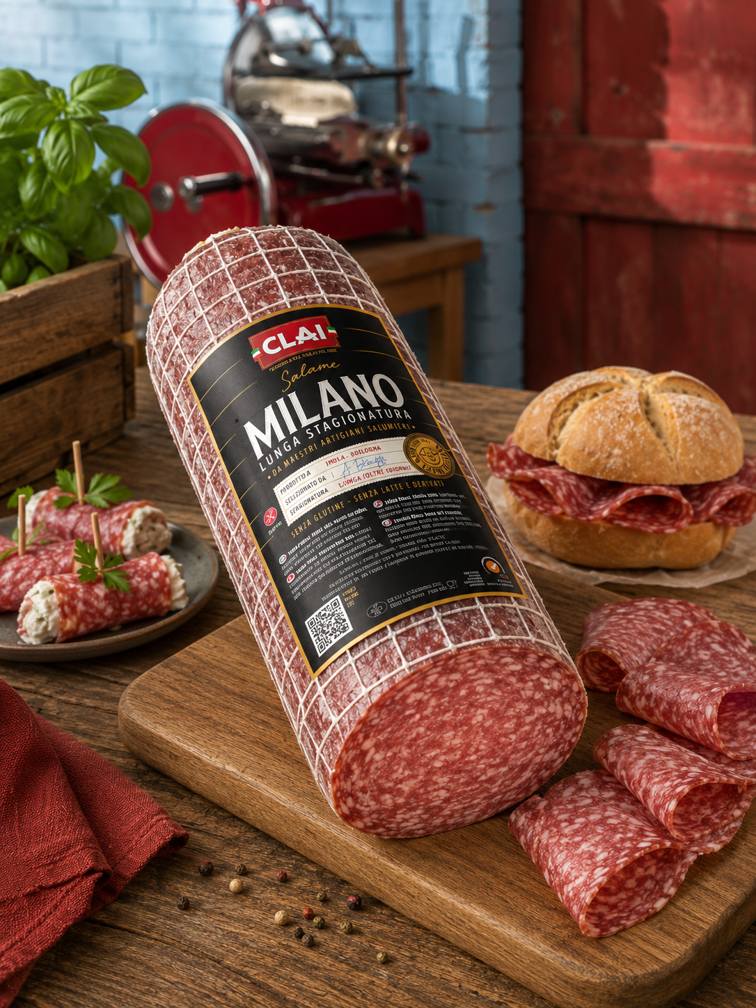 CLAI Salame Milano Lunga Stagionatura metà sottovuoto ca. 1,8kg