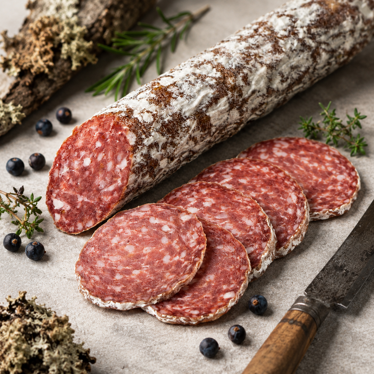 AlpenFein Mufflonsalami - Salami mit Mufflonfleisch aus Südtirol ca. 230g