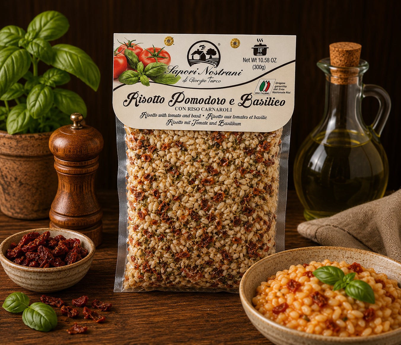 Risotto mit Tomate und Basilikum 300g vakuumverpackt