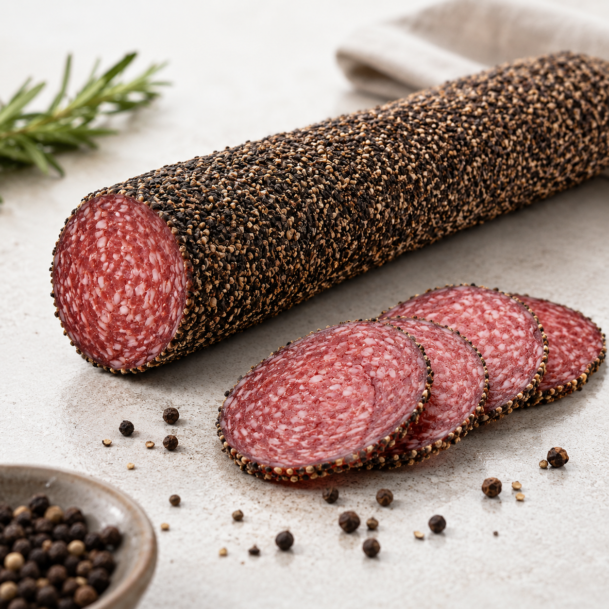 AlpenFein Pfeffersalami im Pfeffermantel ca. 230g