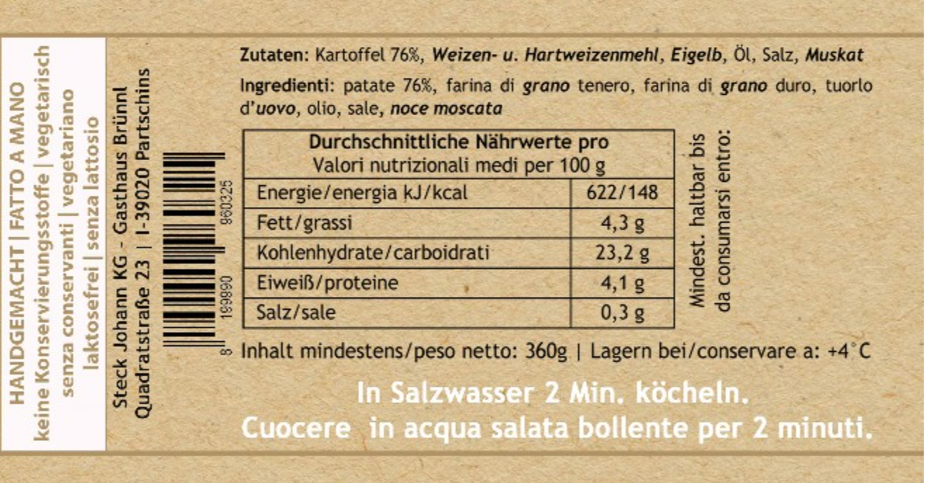 Südtiroler Schupfnudeln