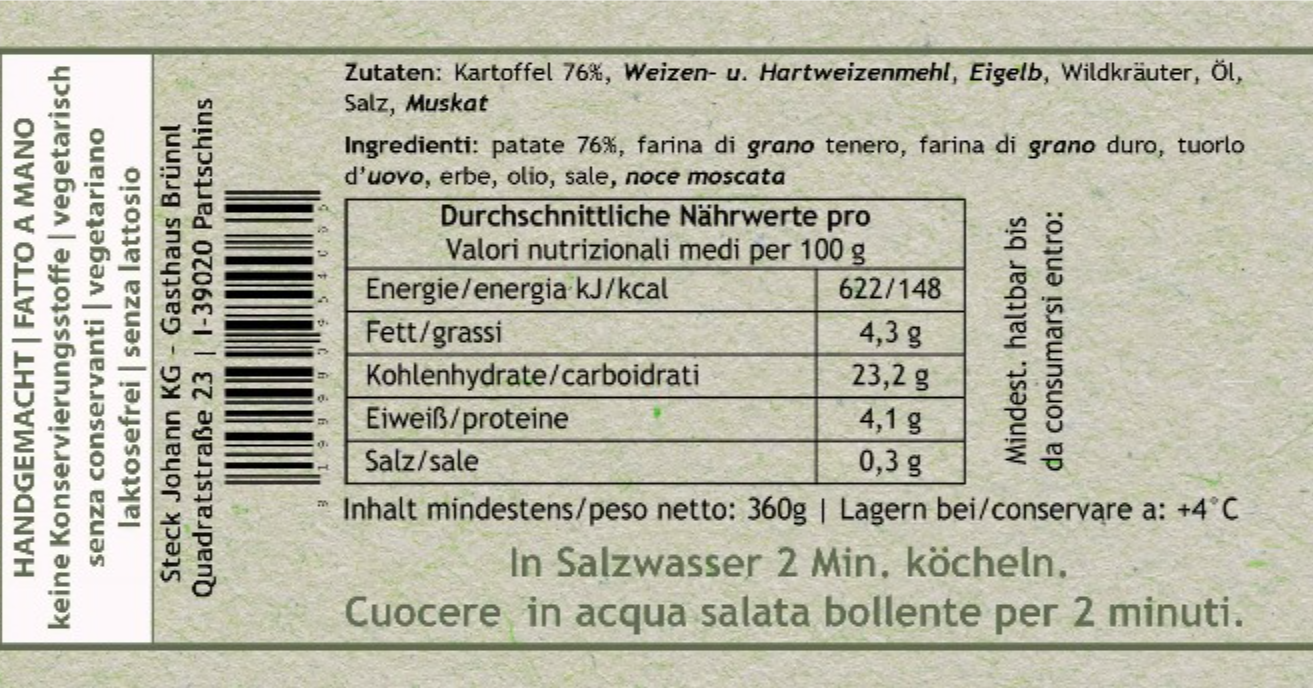 Wildkräuter - Gnocchi